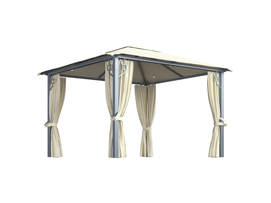 Cenador VIDAXL Crema Tela (3x3m)