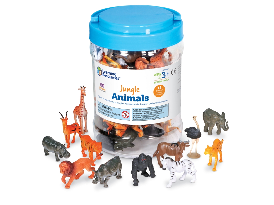 Set de clasificación de animales de la selva de Learning Resources, juguetes educativos con 60 piezas
