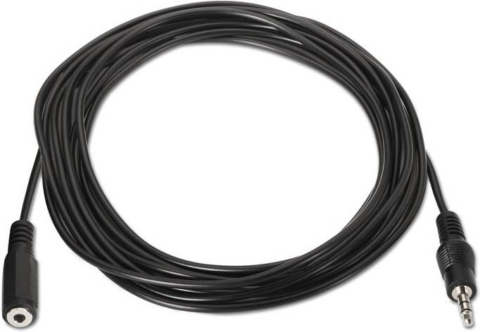 Cable Audio NANOCABLE (Jack 3.5 mm - 5 m - Negro)