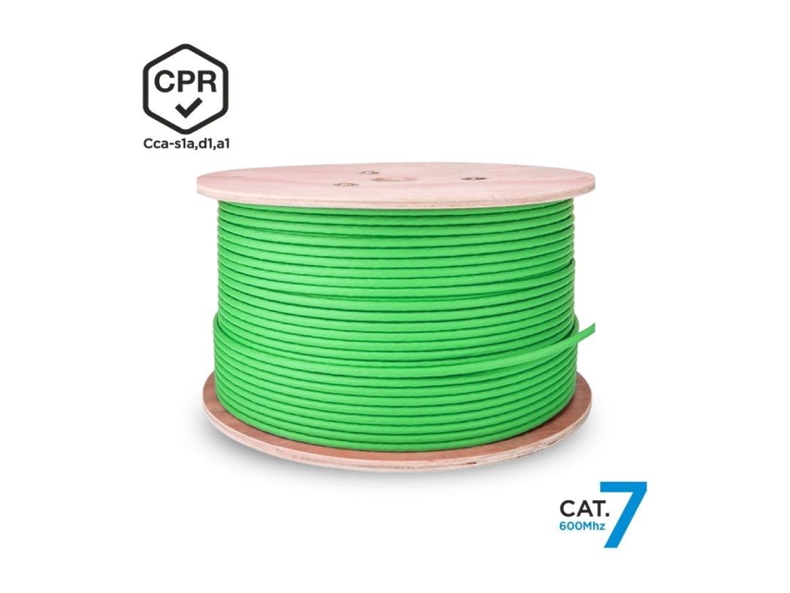 Bobina de Cable Rj45 Sftp Awg23 AISENS A146-0668 Cat.7/ 500M/ Verde