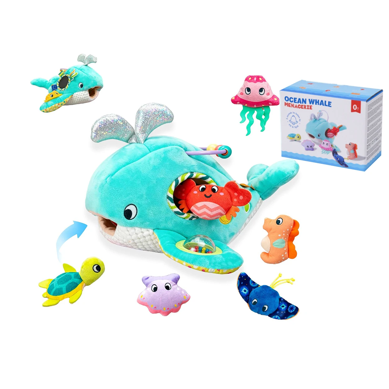 Brinquedo para Bebê, Macio e em Formato de Favo de Mel, com 5 Funções Sensoriais. MDUG