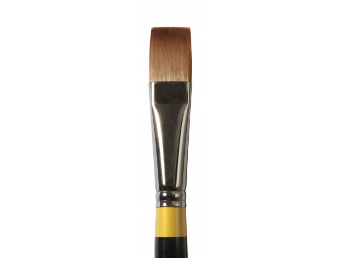 Pincel Sint. Rigido Plano Corto Acrilico Mango Largo S.41 (12'' 30,2 Mm)