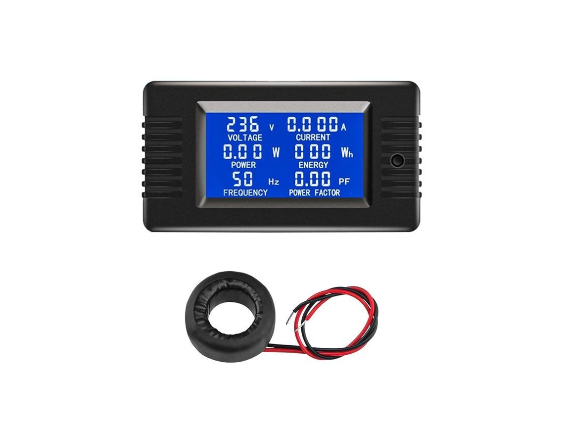 Voltímetro Amperímetro Digital Lcd Ac 80-260v 100a Medidor Energía 6 En 1 Panel Hogar Solar Industrial