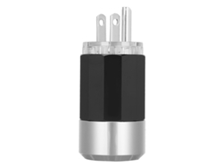 Enchufe De Alimentación Mono Hifi M109r De Cobre Puro Y Plata Con Conector De Audio De Rodio.
