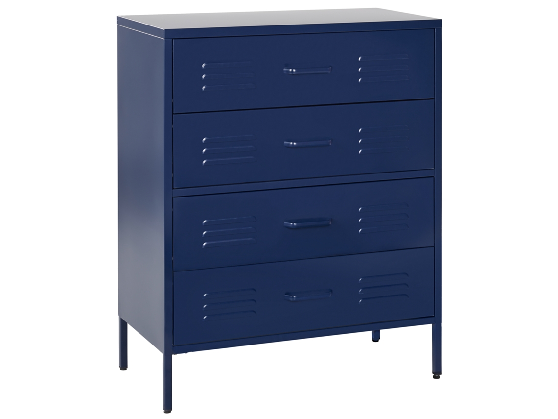 Cómoda BELIANI Enago de Acero Azul 80x40x102