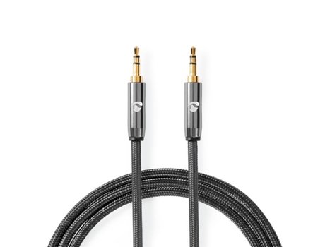 Cable Audio Estéreo NEDIS 3 5 Mm Macho 3 5 Mm Macho Chapado En Oro 5 00 M Diseño Redondo Gris/Gris Metálico