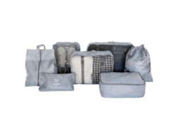 Cubos de embalaje - Fundas organizadoras de maletas - Set de 7 piezas Gris IVOL
