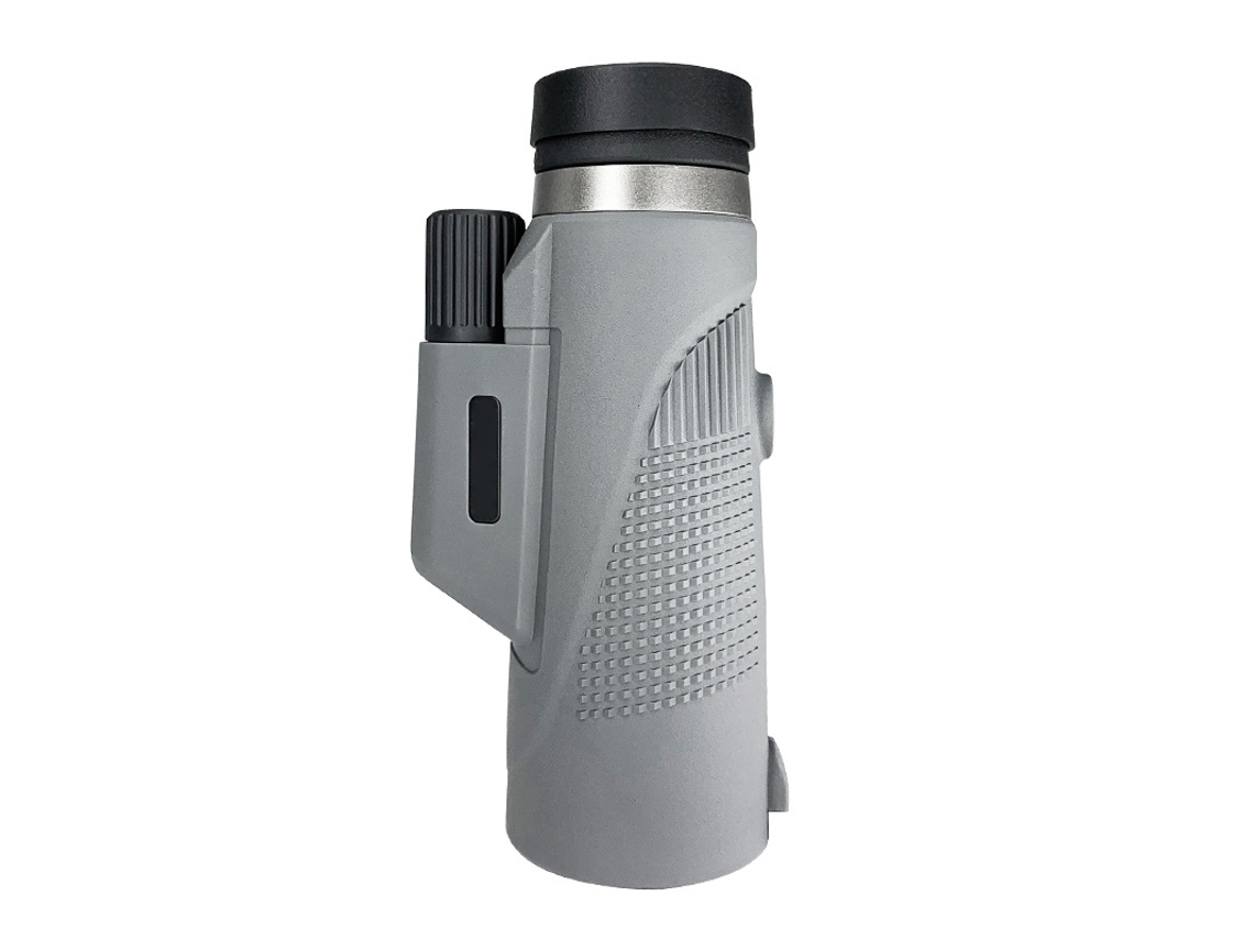 Telescopio 10×42, campo de visión gran angular, prisma Bak4, lente objetivo grande de 42 mm, gris Yizhood