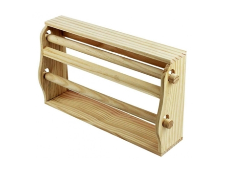 Portarrollos Doble de Madera para Pared Encimera de Cocina ARTEMA