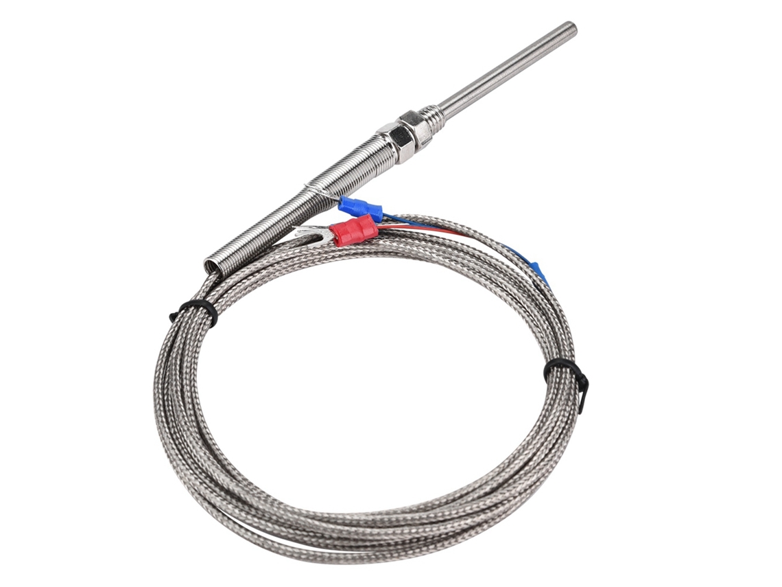 Sonda De Temperatura Termopar Pt100 Con Cable De 3 M, Sonda De 50 Mm, 0-400 ℃, Rosca M8