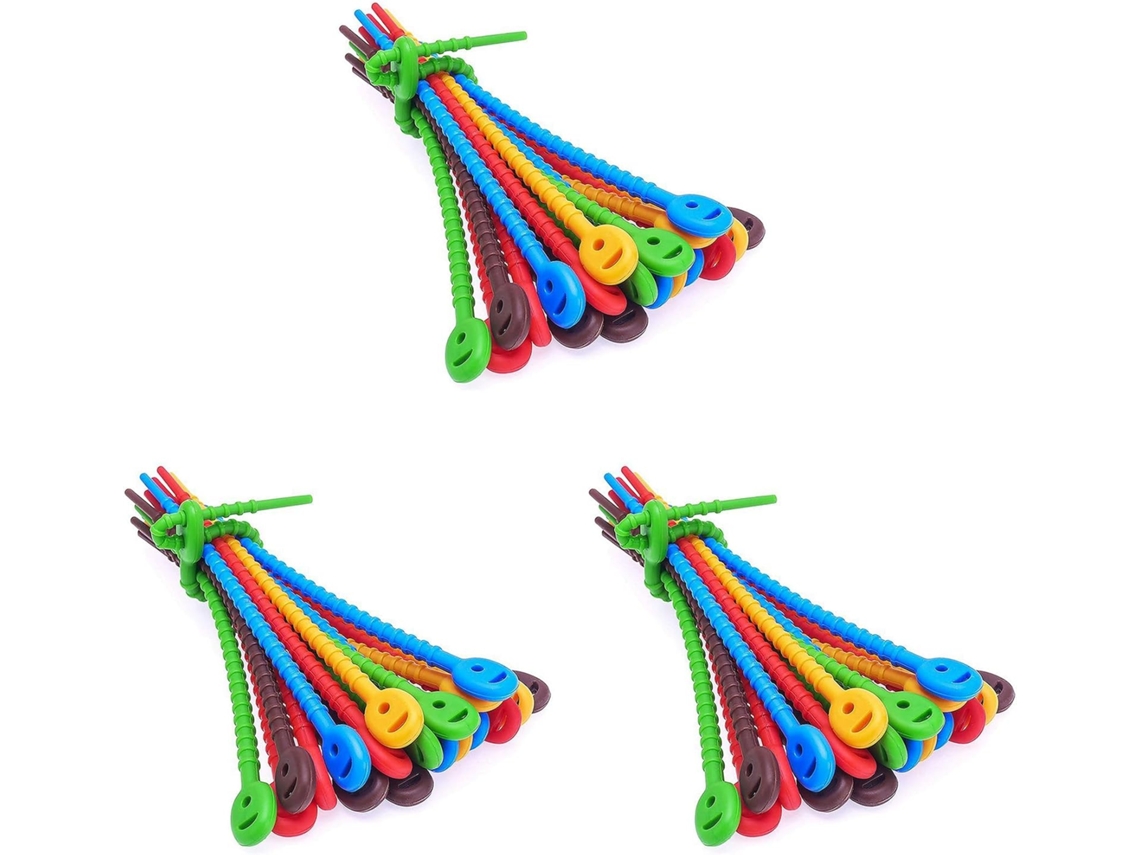 Juego De 60 Piezas De Bridas De Silicona Duraderas Con Cremallera Y Clips De Unión.