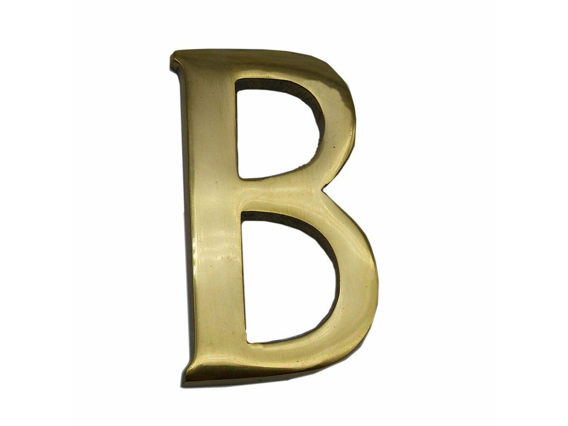 Letra EDM B Latón pulido (10 cm)