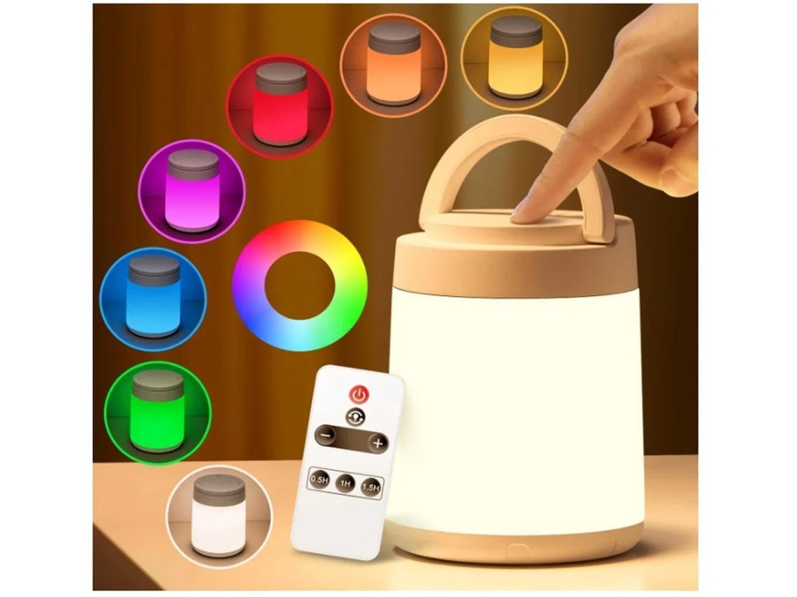 Lámpara De Luz Nocturna Portátil Recargable Control Remoto Lámpara De Guardería Con Temporizador Lámpara De Toque Pequeño Luces Yizhood