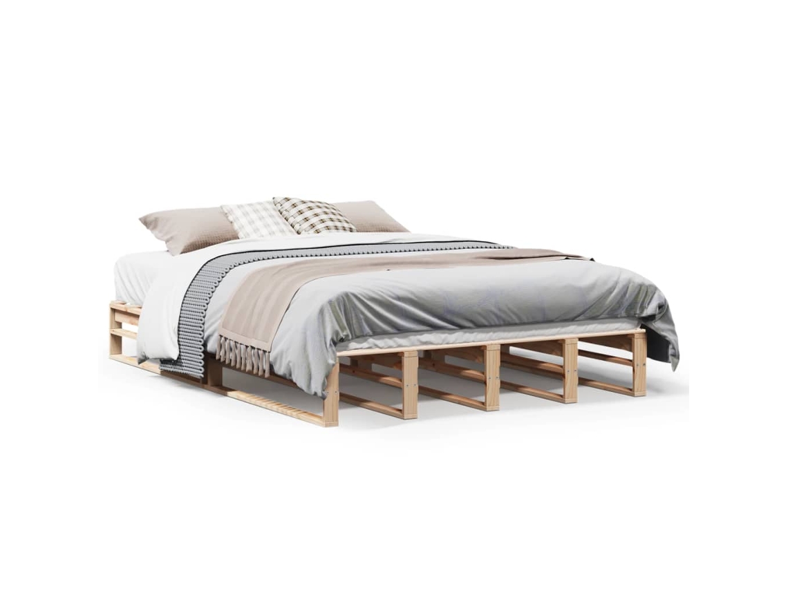 Maison Exclusive - Estructura De Cama Sin Colchón Madera Maciza De Pino 140x190 Cm