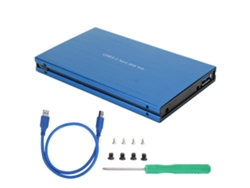 Caja De Disco Duro Sata Usb3.0 De 2.5 Pulgadas, Carcasa De Unidad Externa Portátil, Azul