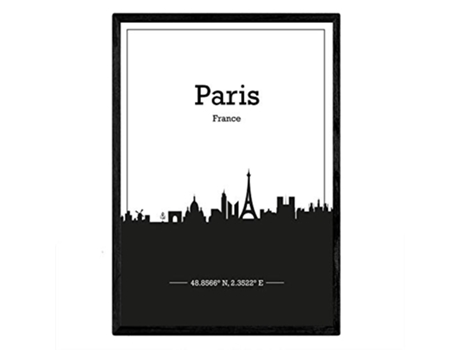 Poster NACNIC Mapa de Paris Francia (A3)