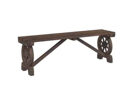 Banco De Jardín VIDAXL Marrón Madera (115x28x39.5 cm)