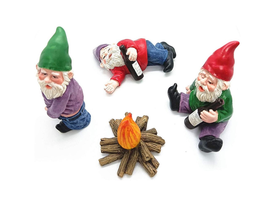 Adornos de resina en miniatura para decoración de jardín