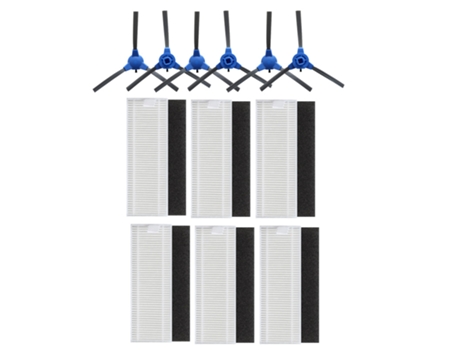 Accesorios para robot barredor, compatibles con máquina barredora Conga 10090, combinación de filtro de cepillo lateral