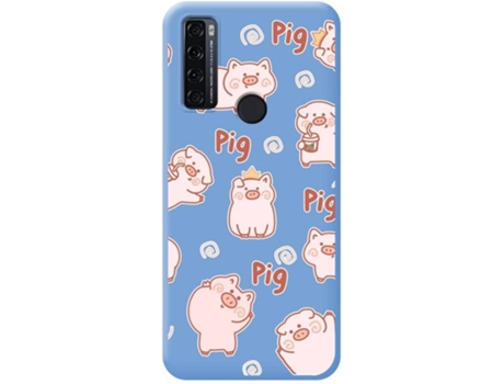 Carcasa para TCL 20 SE TUMUNDOSMARTPHONE Silicona Líquida Dibujos Azul