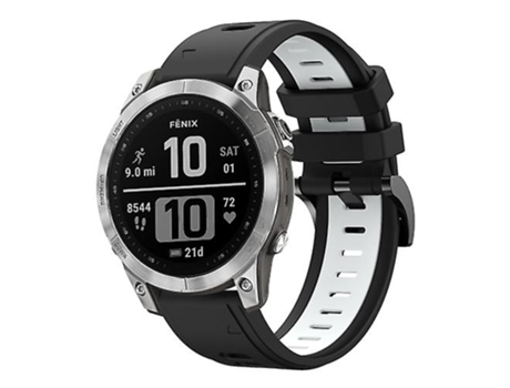 Correa Smartwatch Para Garmin Fenix 7 22Mm Negro-Blanco VENISYMLIS
