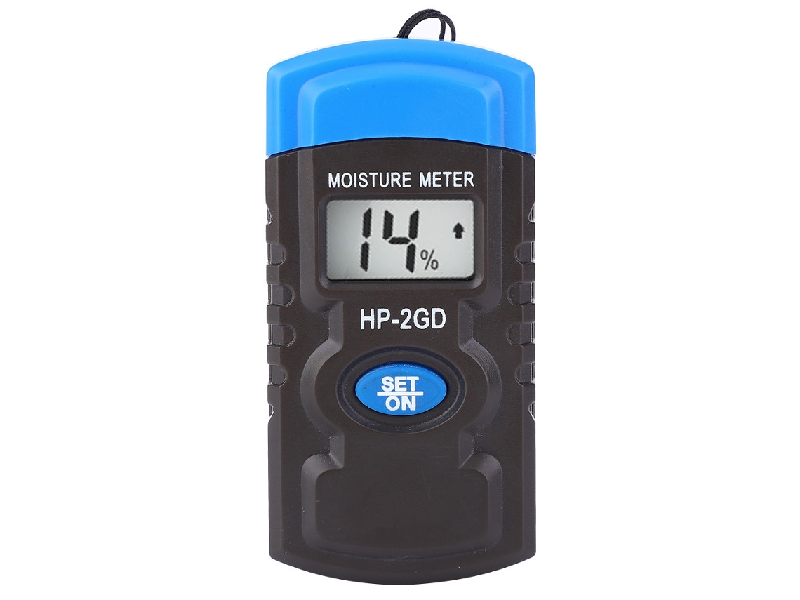 Medidor De Humedad De Madera Digital Portátil Con Comprobador De Temperatura De Alta Precisión.
