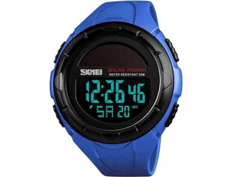 VEANXIN Relojes digitales resistentes al agua LED con energía solar hasta 50 m para hombre-Caqui