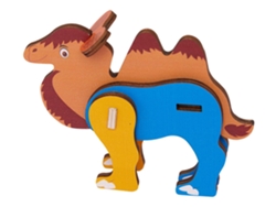 Rompecabezas de animales, juguete para armar, modelo animal, rompecabezas insertable, camello Slowmoose