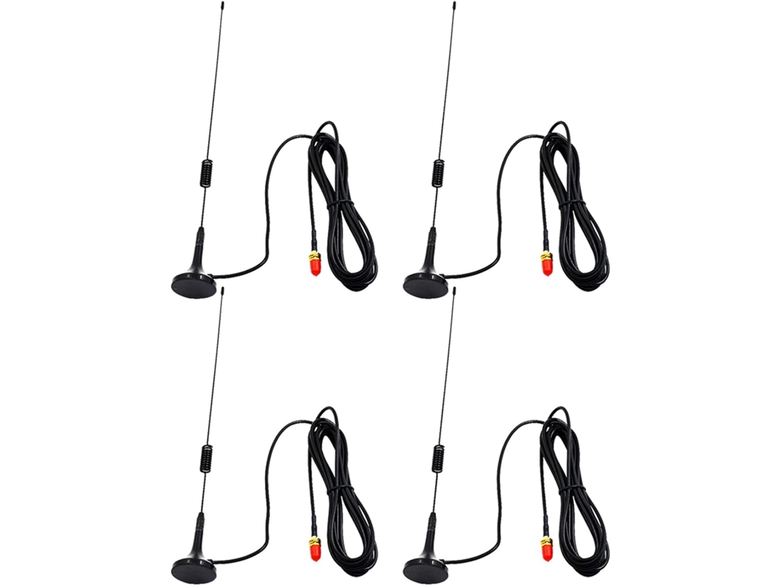 4 Antenas Magnéticas De Doble Banda Para Coche Ut-106uv Con Conector Sma Hembra