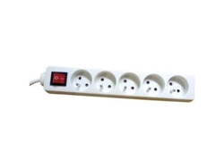 Bloque 5x2p Con Interruptor 3g1 1.5 M Electraline Blanco
