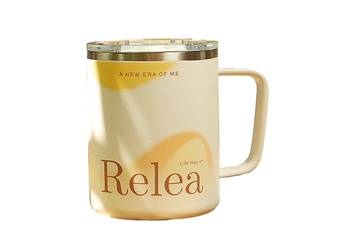 Taza de acero inoxidable de 350 ml con tapa, ideal para estudiantes y profesionales de oficina, botella deportiva de acero inoxidable RNEMITERY