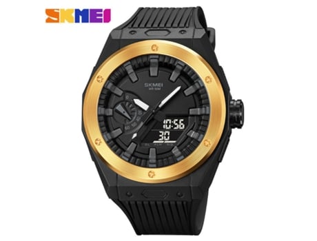 Reloj Digital Hombres Relojes Deportivos Impermeables Reloj De Pulsera Multifunción-Dorado LUUCOZK