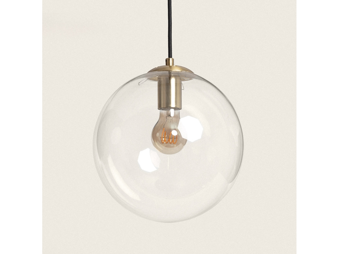 LEDKIA Lámpara Colgante Metal y Cristal Moonlight Clear Transparente
