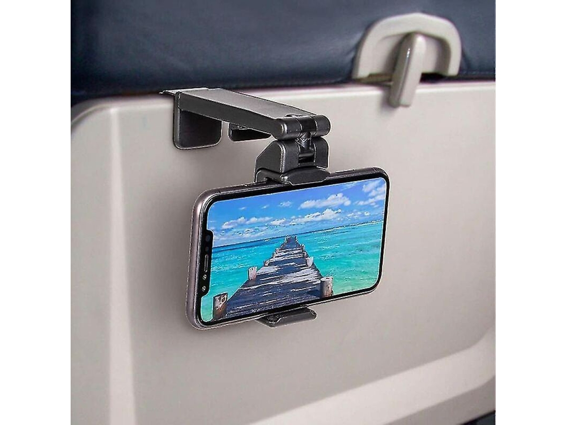 Soporte Universal Para Teléfono Móvil Para Avión (2 Unidades). Soporte Manos Libres Con Rotación De 360 Grados Para Mesa Y Viajes (hls).