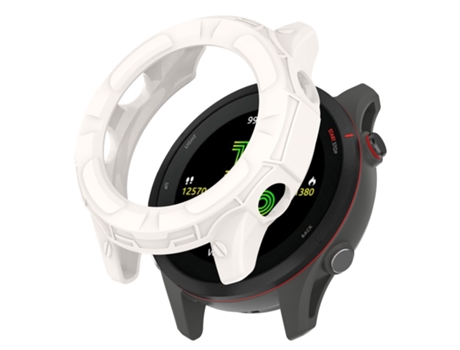 Caja de reloj Garmin Forerunner 255 Armor Hollow TPU (blanco marfil)