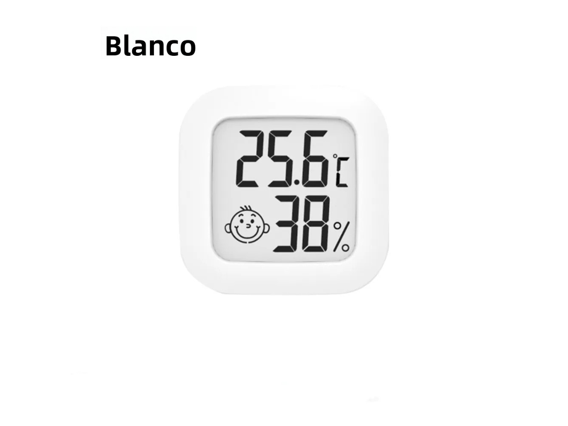 Mini Termómetro E Higrómetro Digital Lcd (blanco) Para Temperaturas Interiores Y Exteriores