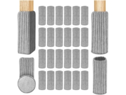 Fundas De Fieltro Para Sillas, 24 Unidades, Antideslizantes (gris)