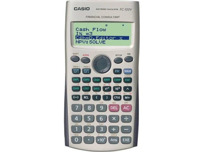 Calculadora Financiera CASIO FC-100V Gris (10 dígitos)
