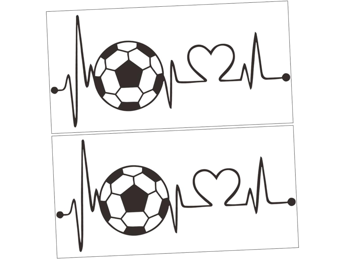 Pegatinas de pared Slowmoose con forma de corazón de fútbol americano