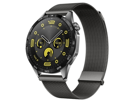 Correa de reloj inteligente para Huawei Watch GT 4 46 mm Milan Daul Correa de malla de acero magnética (gris)