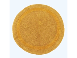 Homescapes Luxury Reversible Round Bath Mat - Mustard Yellow