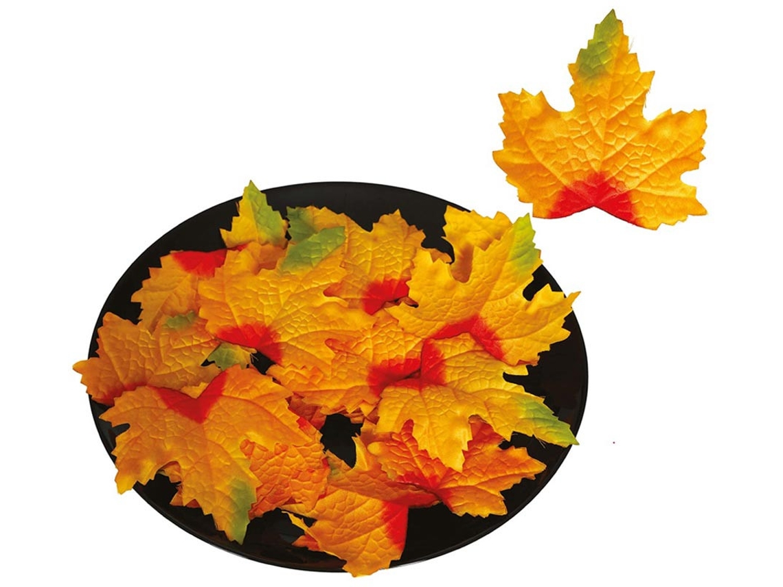 24 Hojas Calabazas naranjas