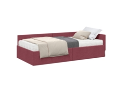 Maison Exclusive - Estructura De Cama Esquina Con Colchón Otro 2 Pcs Gris Tela