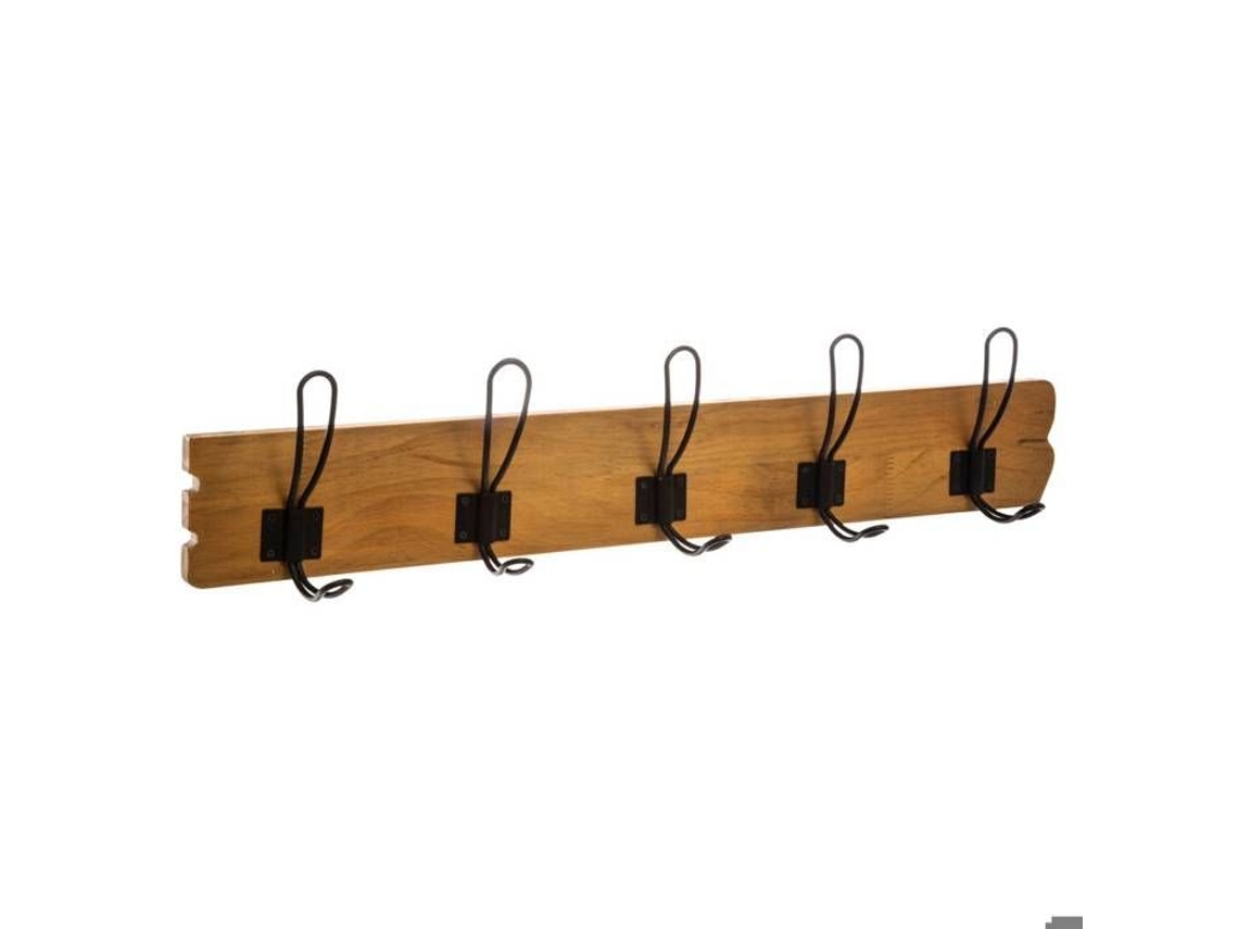 Perchero Loft 5 Ganchos 64x14 Cm Marrón Atmosphera Interior Designer