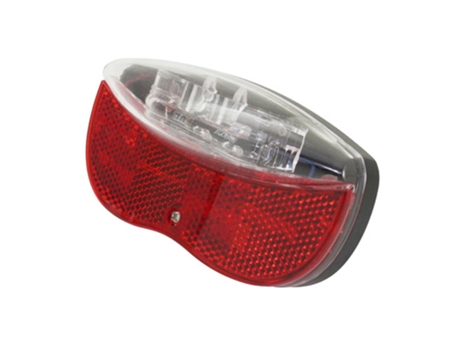 luz trasera de bicicleta a pilas en el portaequipajes 2 leds P2R