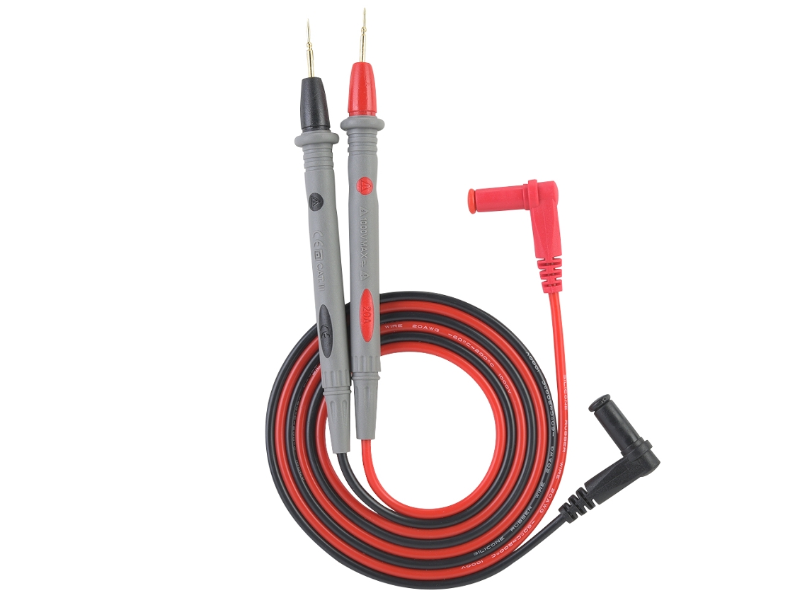 2 Sondas De Punta De Aguja Pt1006 Para Multímetro Digital De 20 A Con Cable De Prueba De 109 Cm