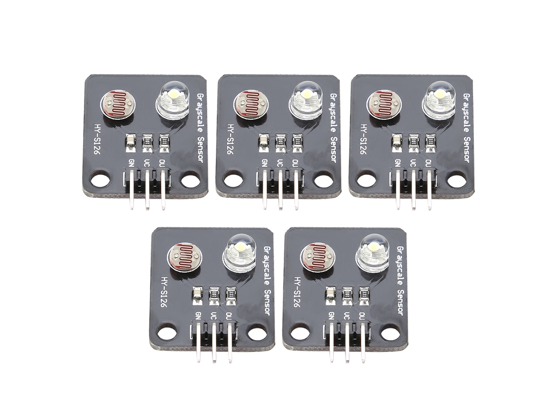 5 Unidades/juego De Módulo De Seguimiento De Resistencia Fotosensible Con Sensor De Luz Gris Analógico