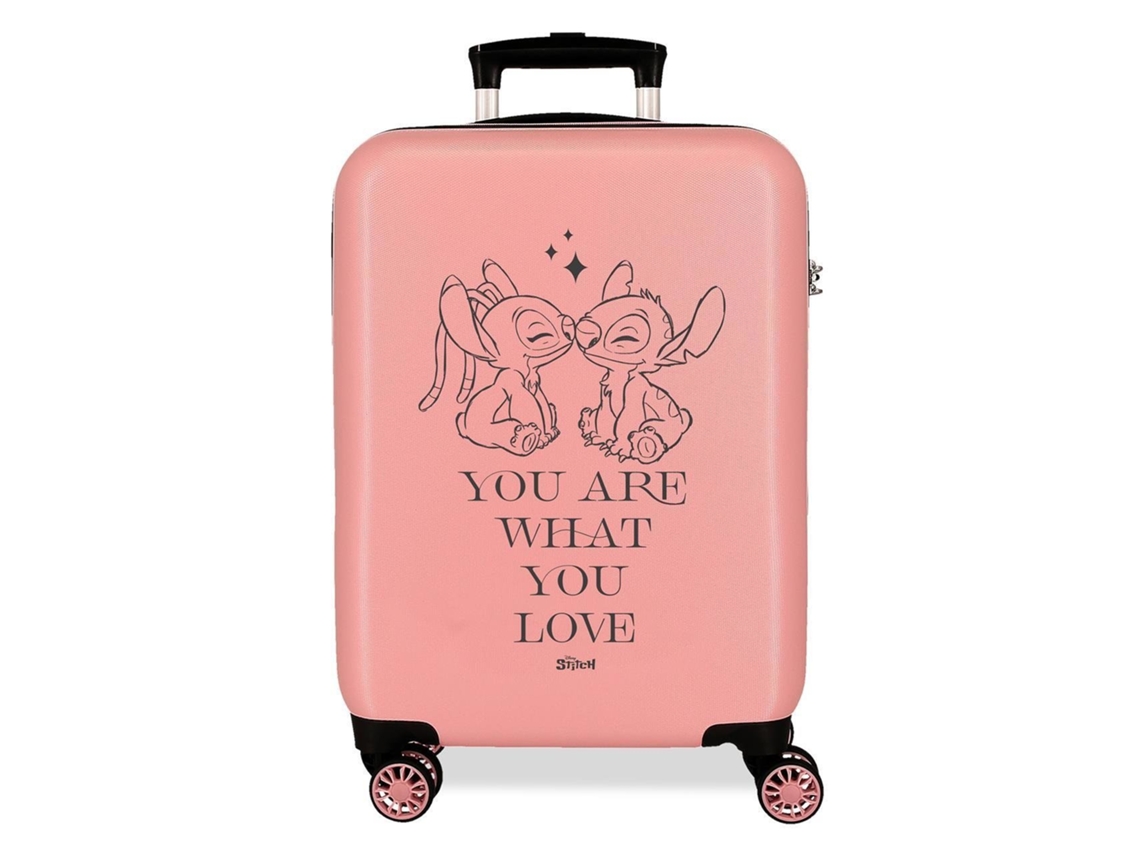 Disney Maleta De Cabina Abs Rígida Stitch You Love Rosa