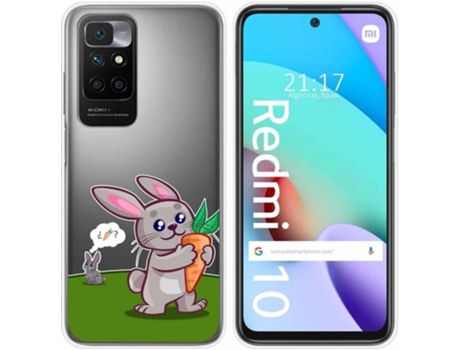 Carcasa Xiaomi Redmi 10 TUMUNDOSMARTPHONE Conejo Multicolor