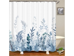 Cortina de ducha de poliéster azul bosque virgen T 01 Jortmrd